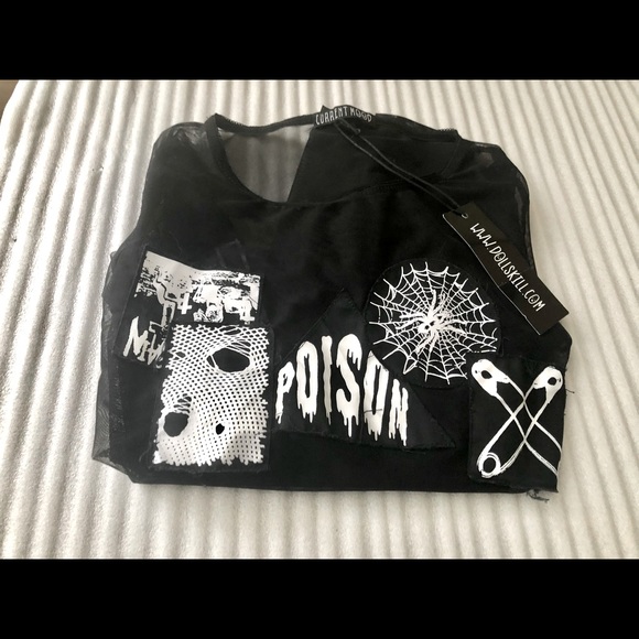 DOLLS KILL/ CURRENT MOOD POISON LOVE TOP NWT $50 M - Picture 9 of 14